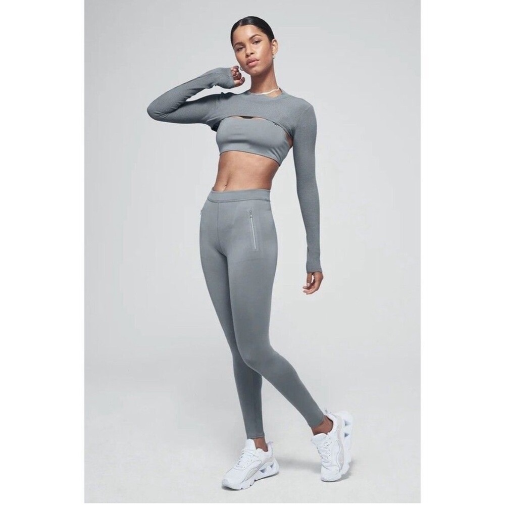 Alo High Waist Thrill Seeker Legging in Steel Blue (Small)